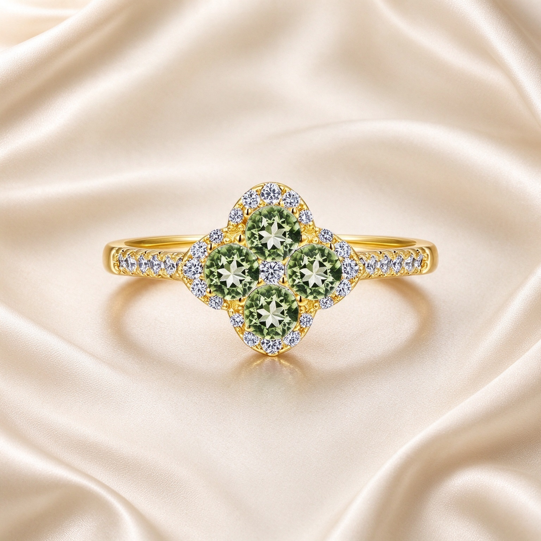 Four-Stone Clover CZ Ring