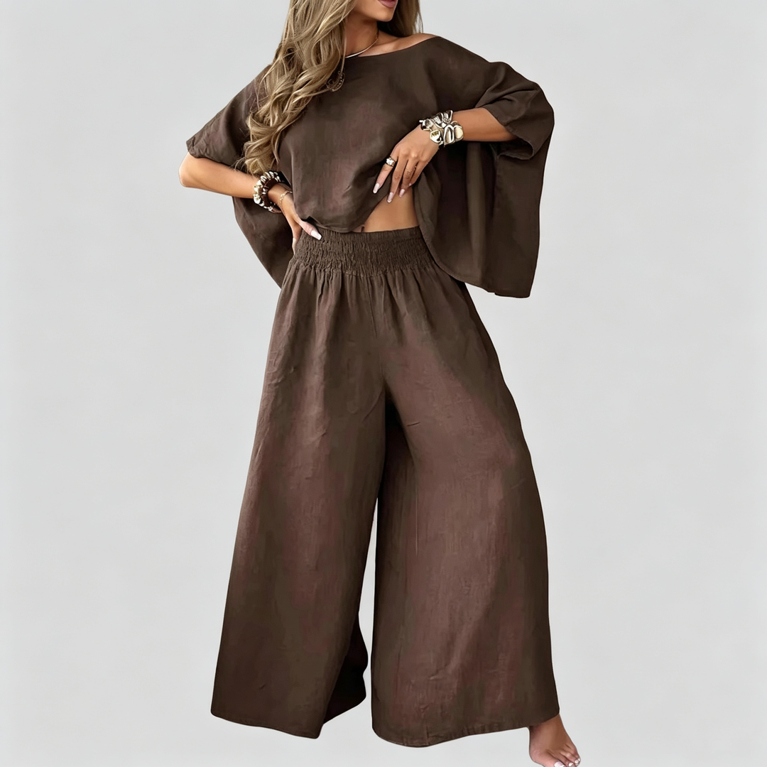 The Elara Oversized Twill Two-Piece Set