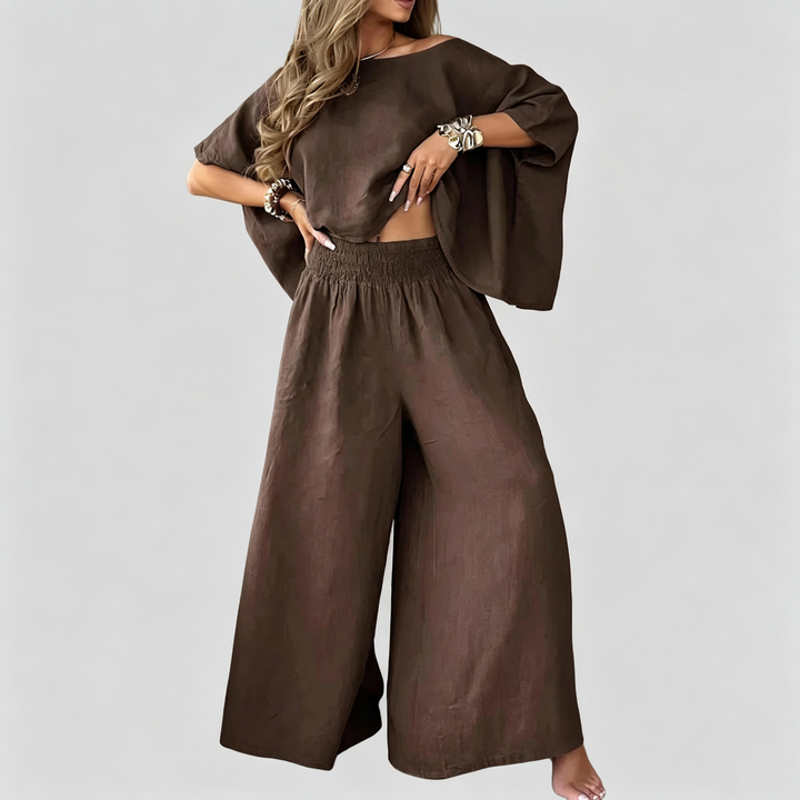 The Elara Oversized Twill Two-Piece Set