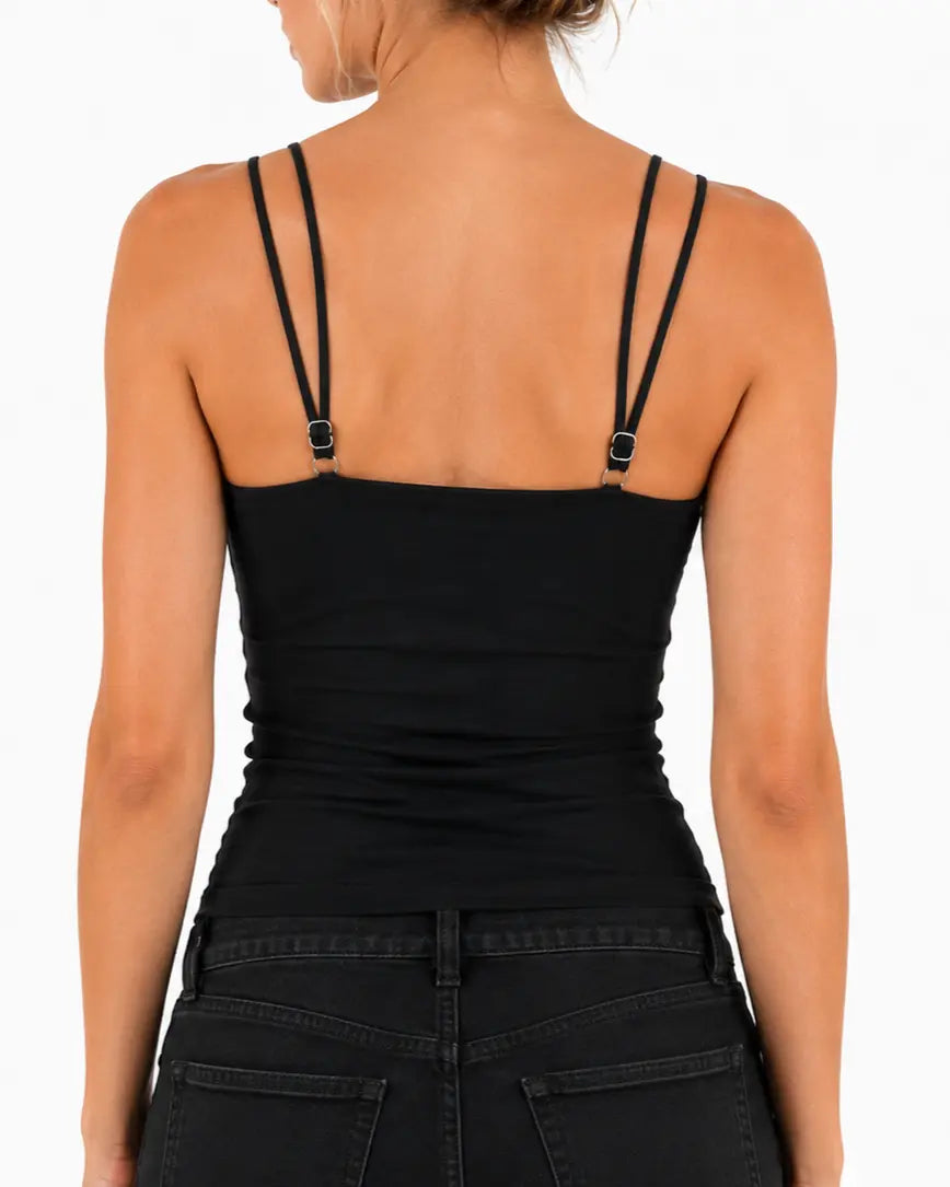 The Elara Spider-Web Built-In Bra Cami Top