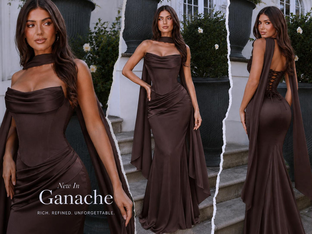 The Elara Made-to-Order Satin Scarf Mermaid Gown