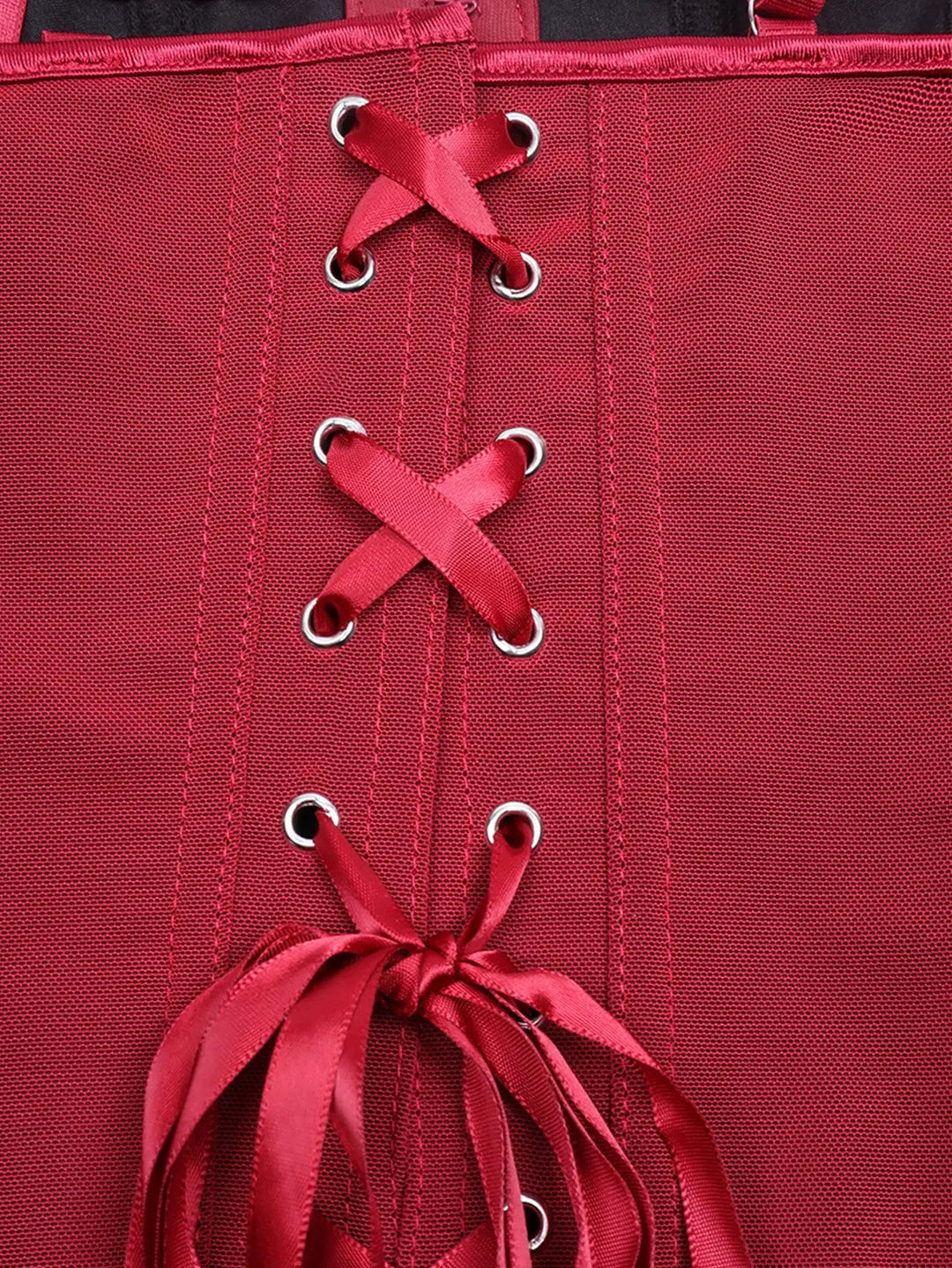 The Elara Satin Lace-Up Corset Top