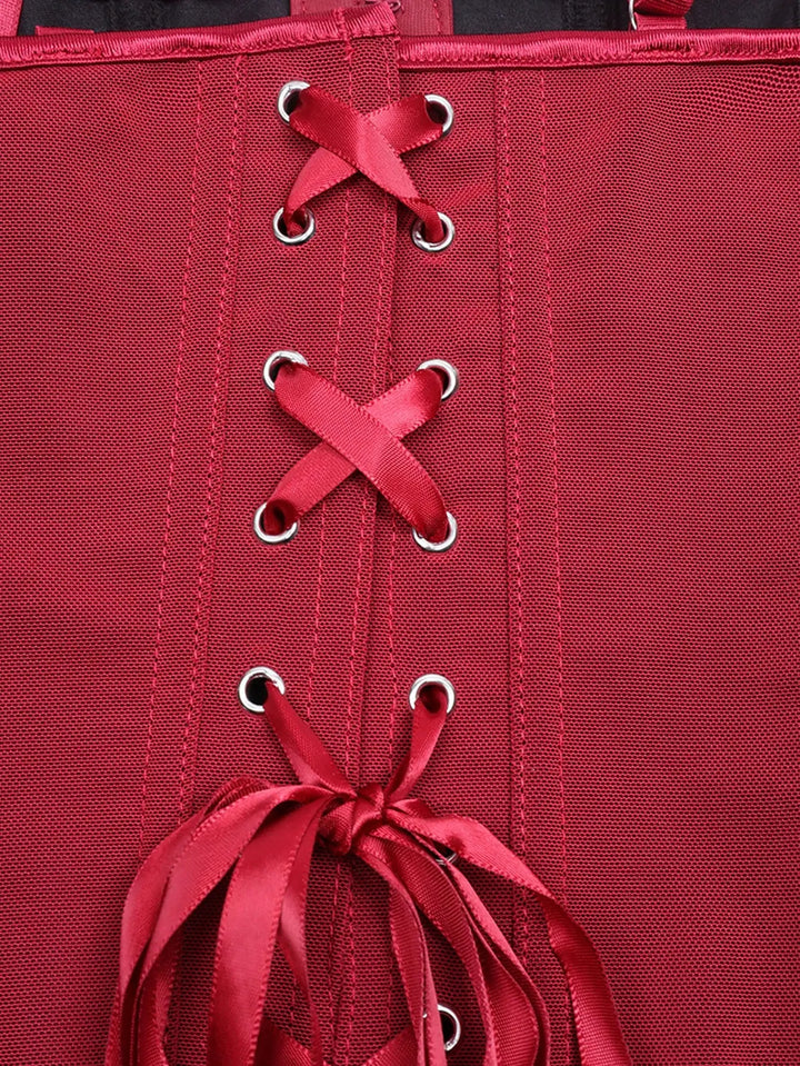 The Elara Satin Lace-Up Corset Top