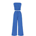 The Elara Ribbed Knit Tube Top & Wide Leg Pants Set