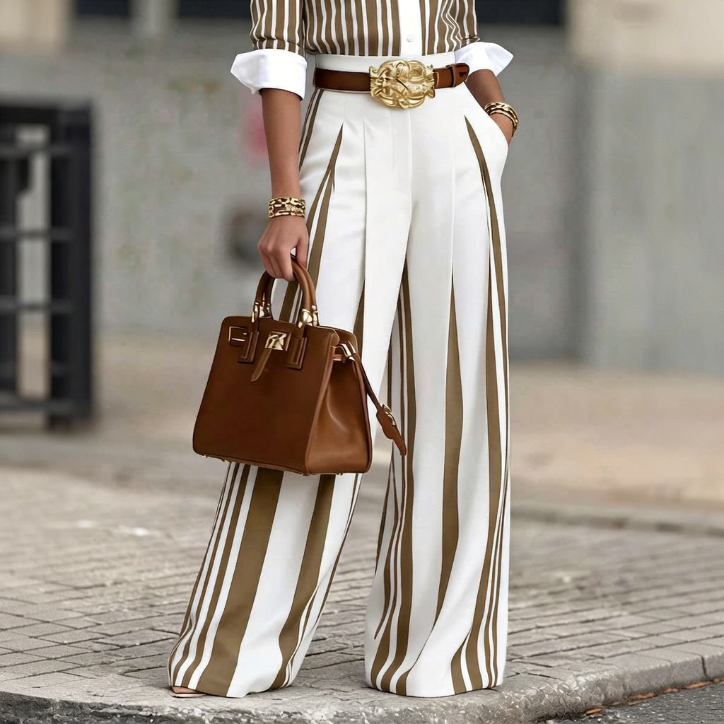 The Elara Riviera Striped Palazzo Pant