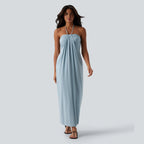 The Elara Halter Tie-Back Maxi Dress with Pockets