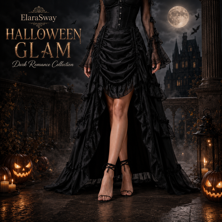 The Elara Nocturne Pirate Ruffle Skirt
