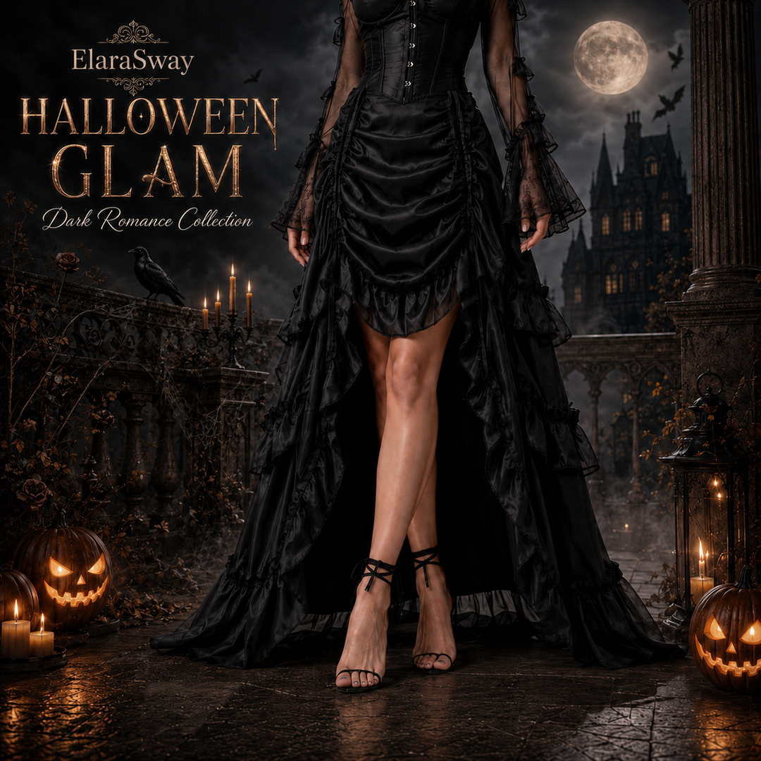 The Elara Nocturne Pirate Ruffle Skirt