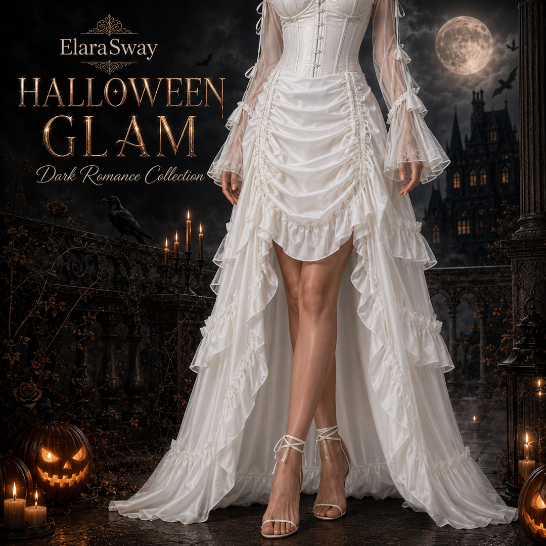 The Elara Nocturne Pirate Ruffle Skirt