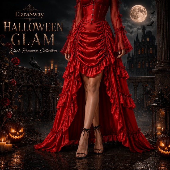 The Elara Nocturne Pirate Ruffle Skirt