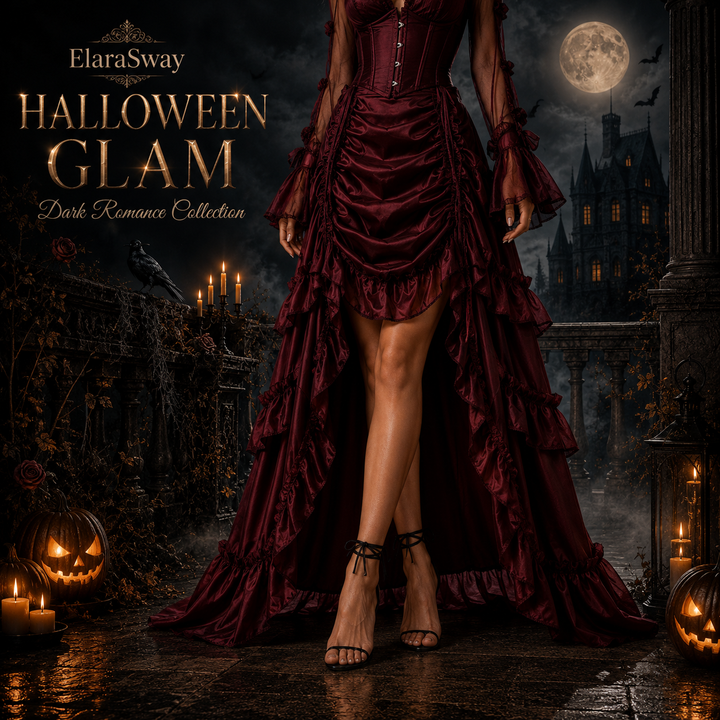 The Elara Nocturne Pirate Ruffle Skirt