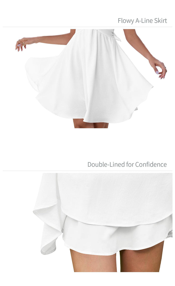 Sweetheart Knot Flutter Sleeve Mini Dress