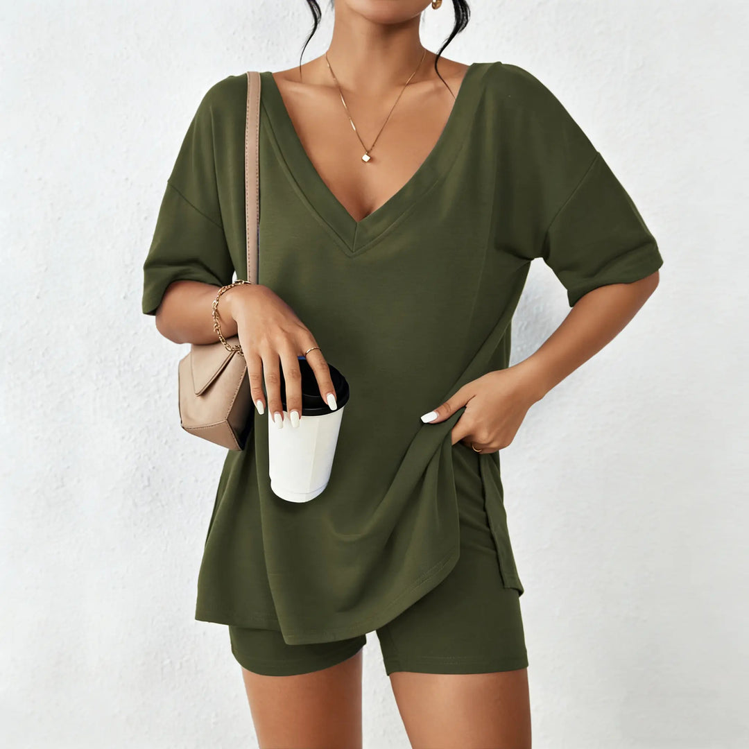 The Elara Reversible V Neck Lounge Set