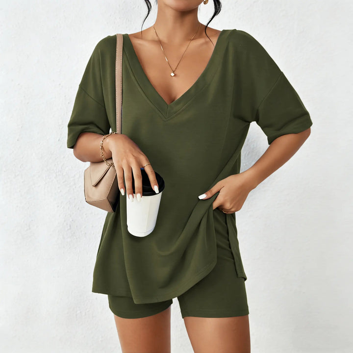The Elara Reversible V Neck Lounge Set