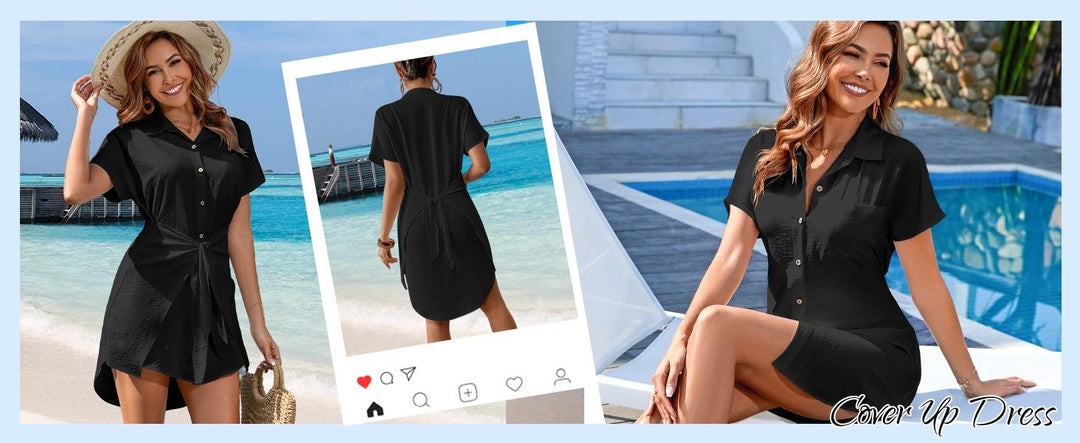 White cover-up shirt styling and detail guide