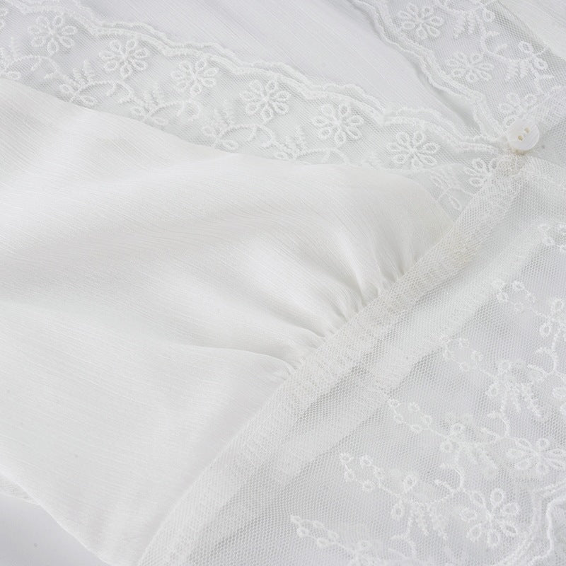 Floral lace and lightweight fabric detail