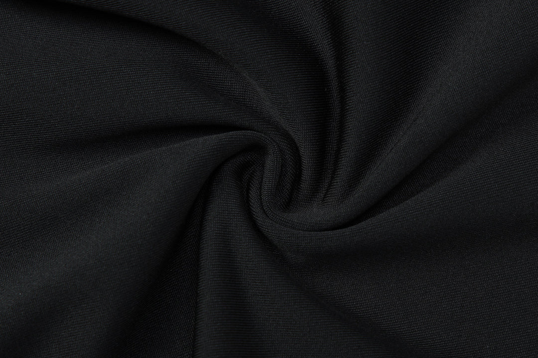 Smooth fabric detail on The Elara lace-front fitted top