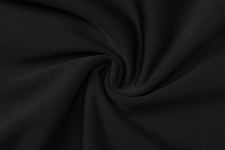 Smooth fabric detail on The Elara lace-front fitted top