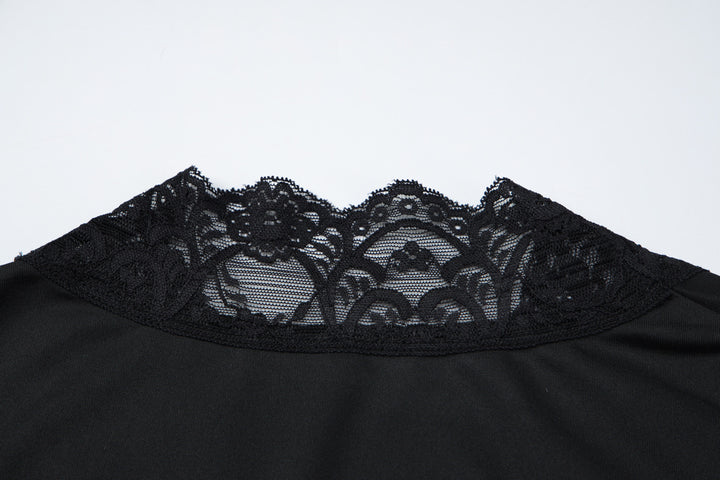 Scalloped floral lace detail on The Elara fitted top