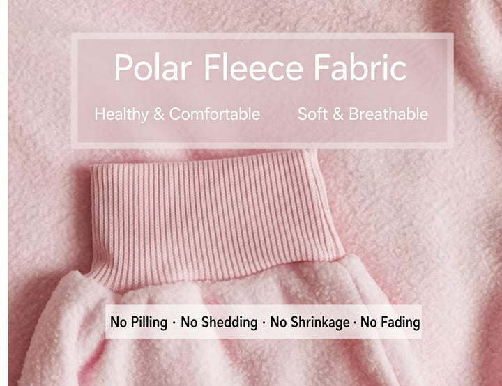 Polar fleece texture and ribbed cuff detail