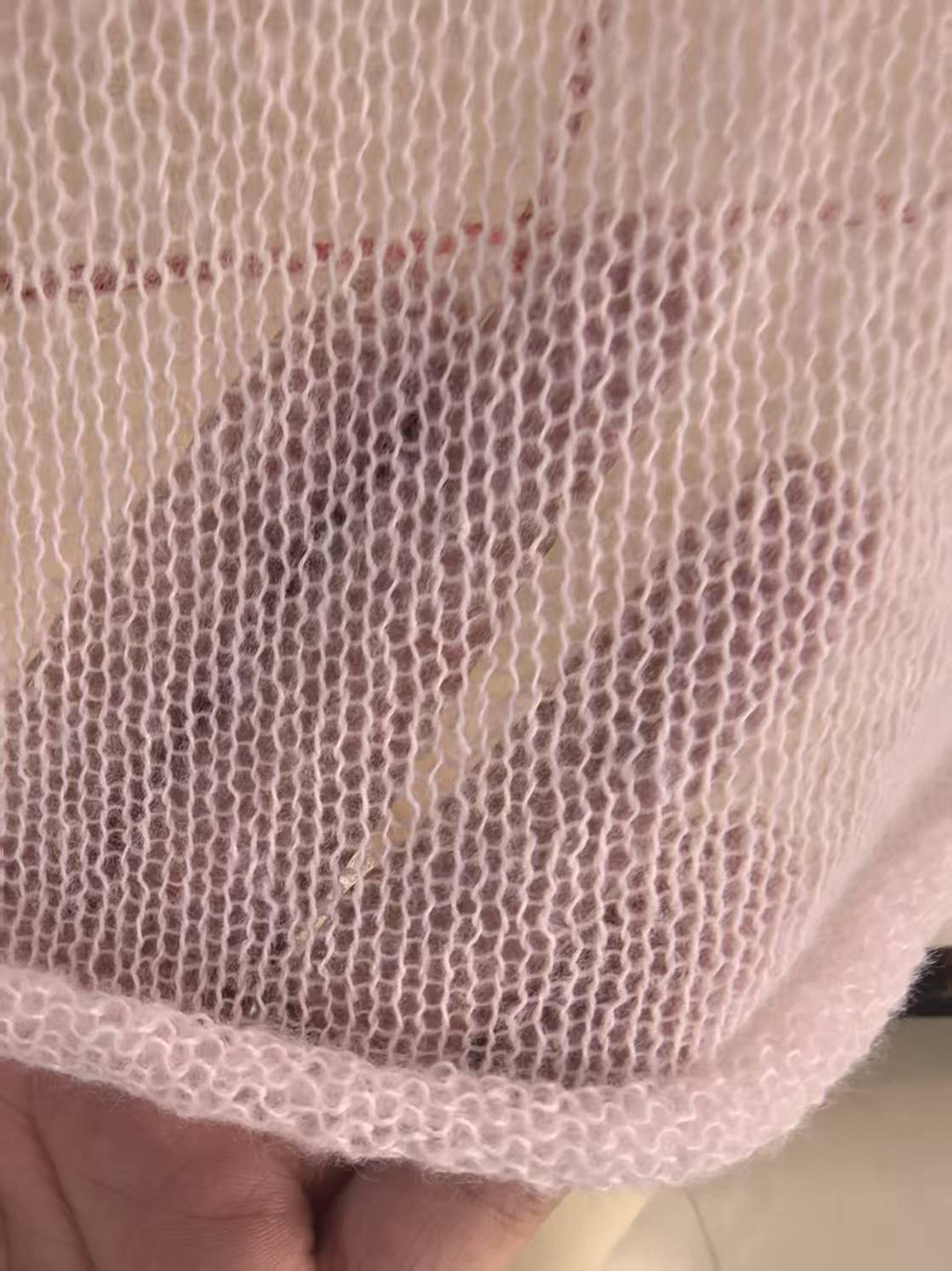 Open-knit texture detail on The Elara cover-up top