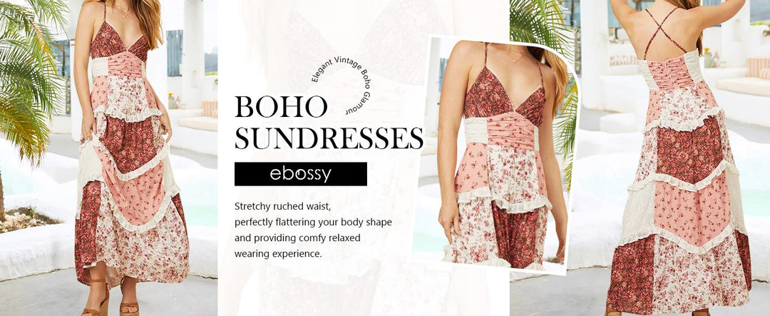 The Elara Heirloom Floral Patchwork Maxi Dress