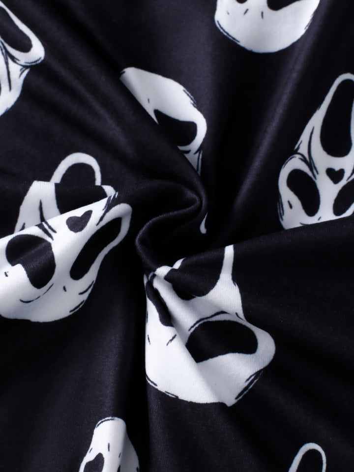 The Elara Gothic Halloween Print Mini Dress