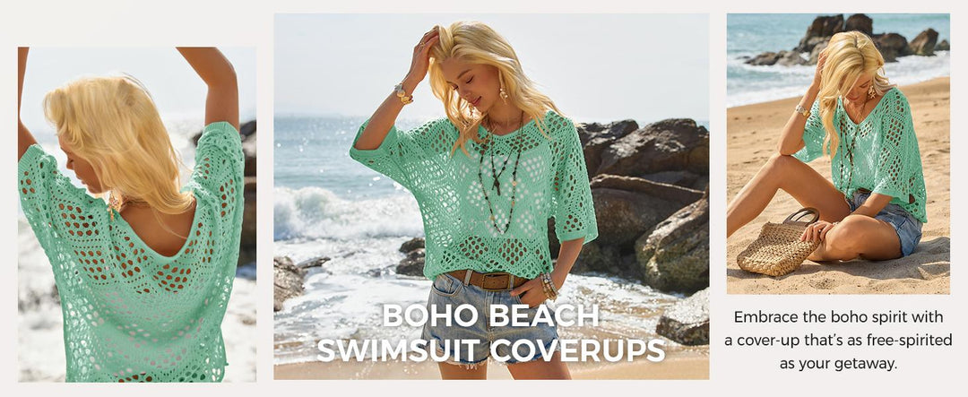 The Elara Boho Crochet V Neck Top
