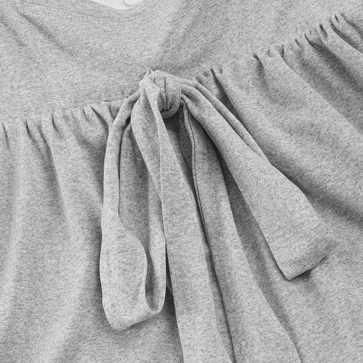 The Elara Lace Layer Bow Front Top