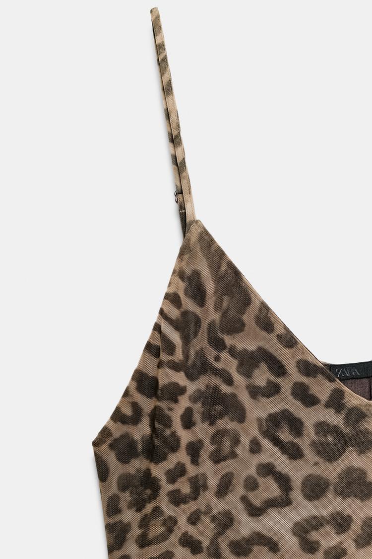The Elara Leopard Satin Slip Maxi