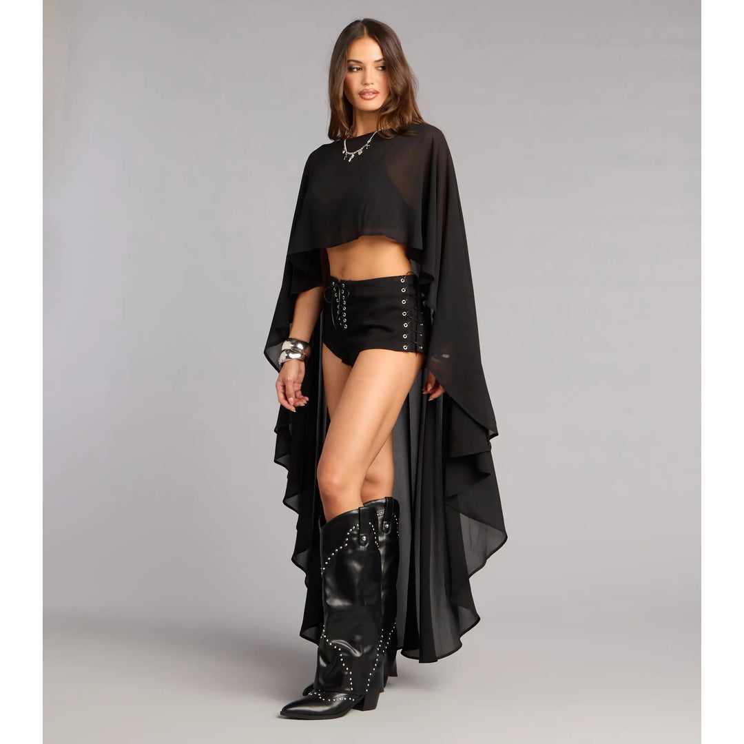 The Elara Not-So-Subtle Chiffon Cape