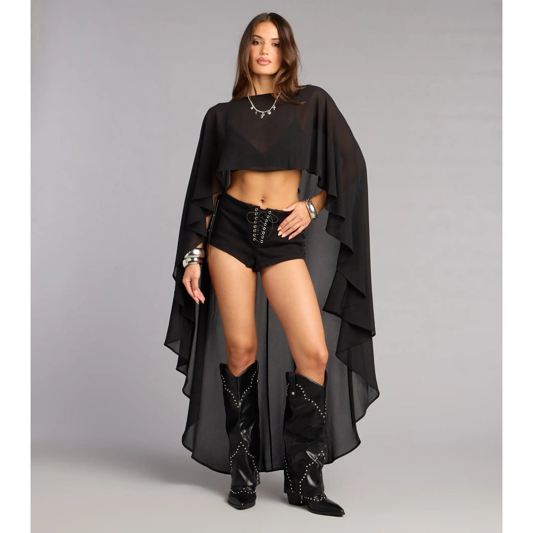 The Elara Not-So-Subtle Chiffon Cape