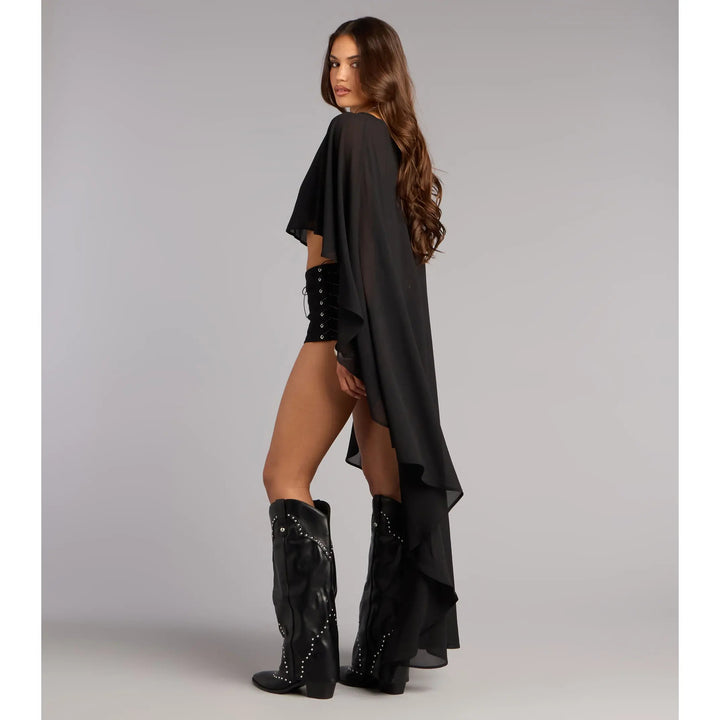 The Elara Not-So-Subtle Chiffon Cape
