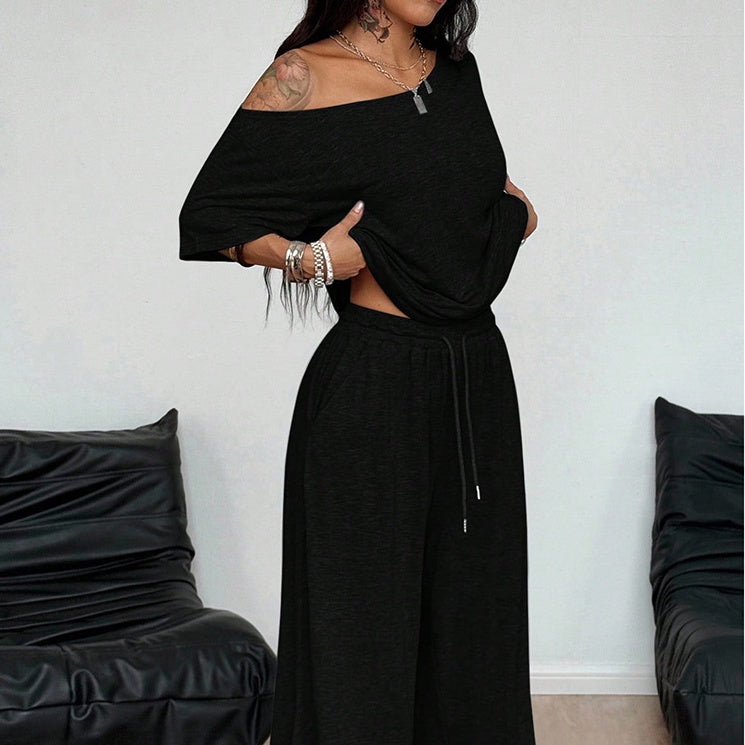 The Elara Off-Shoulder Slouchy Co-ord