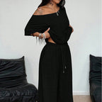 The Elara Off-Shoulder Slouchy Co-ord