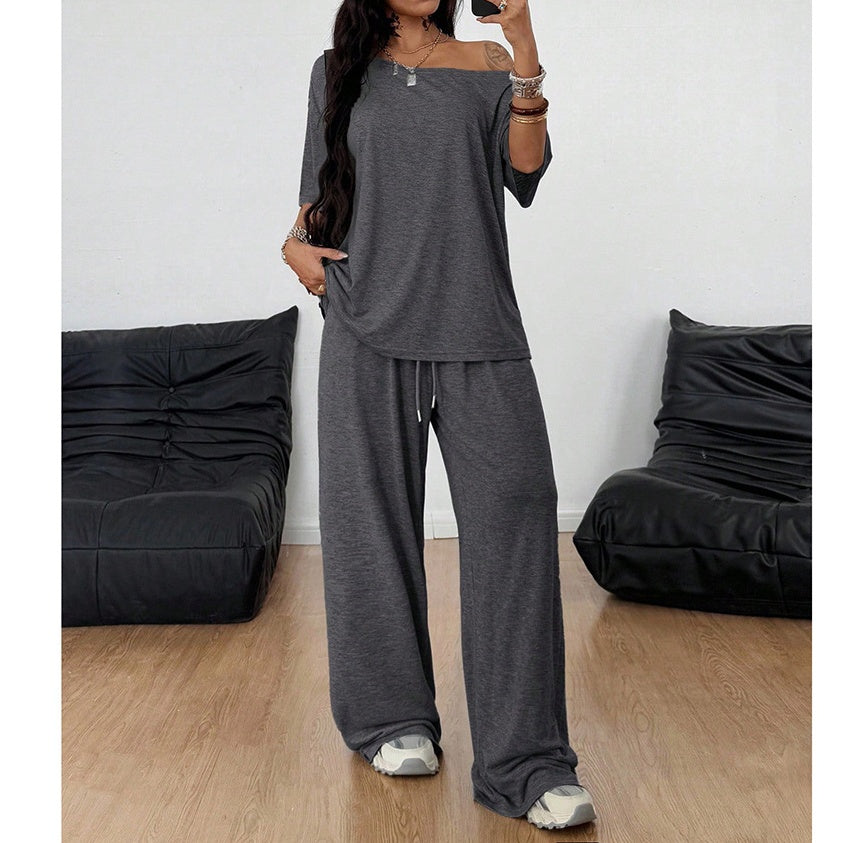 The Elara Off-Shoulder Slouchy Co-ord
