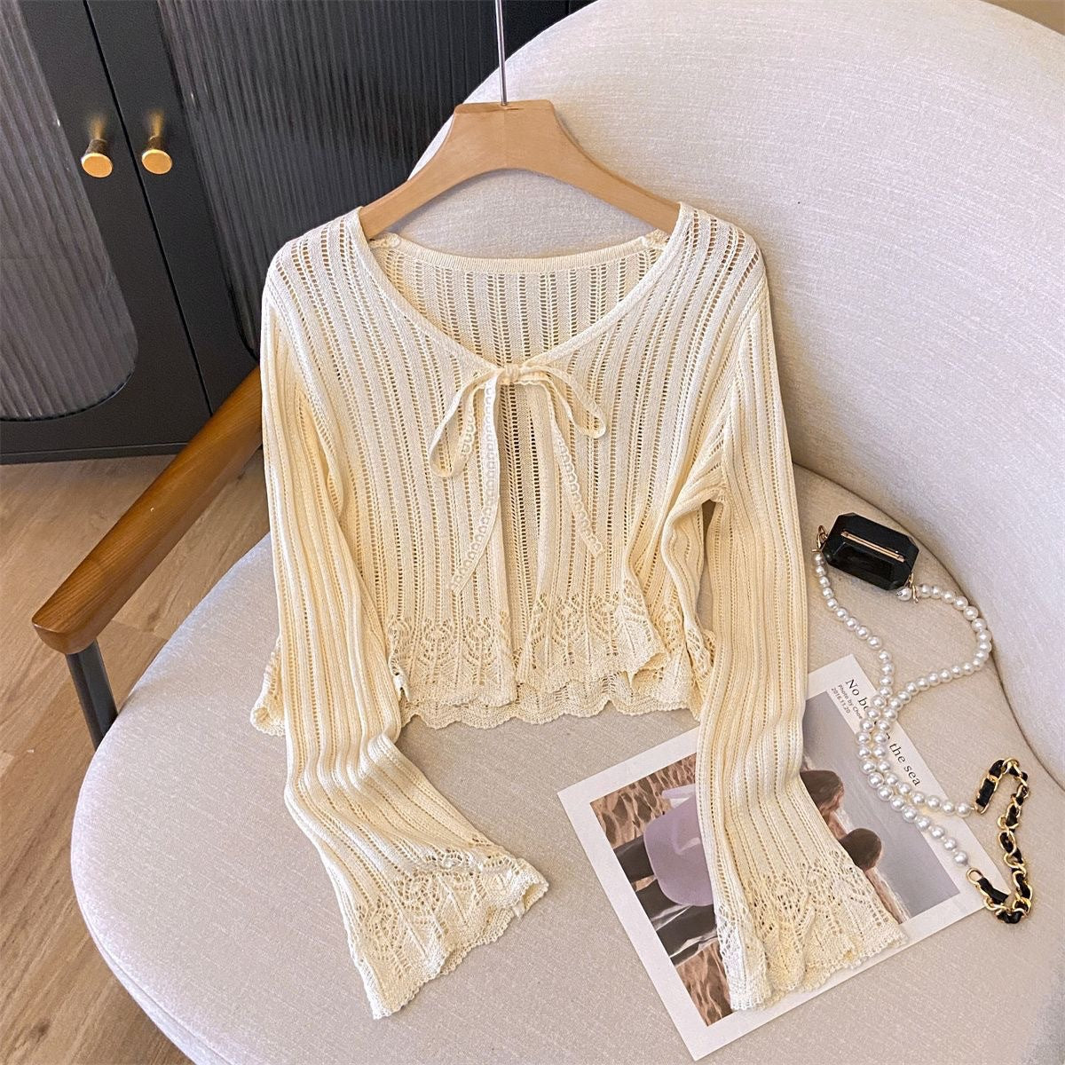 The Elara Balletcore Flared Knit Top