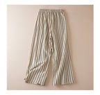 The Elara Striped Wide Leg Drawstring Pants