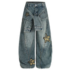 The Elara Deconstructed Y2K Star Denim