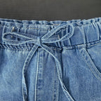 The Elara Drawstring Wide-Leg Denim