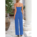 The Elara Ribbed Knit Tube Top & Wide Leg Pants Set