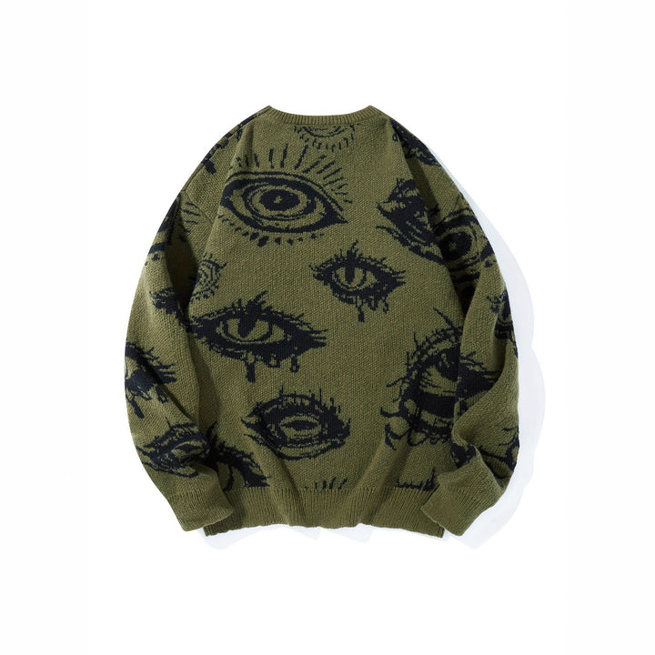 The Elara Eye Graphic Knit Pullover