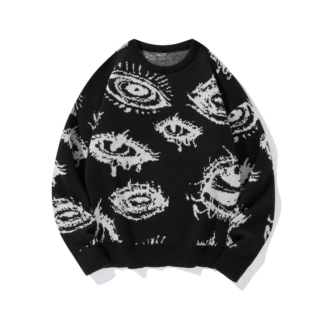The Elara Eye Graphic Knit Pullover