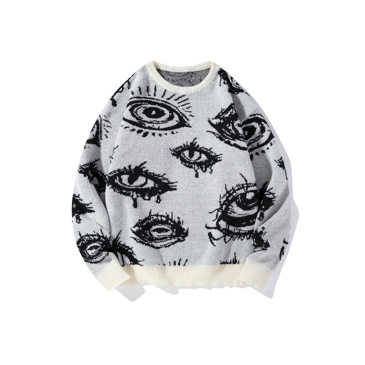 The Elara Eye Graphic Knit Pullover