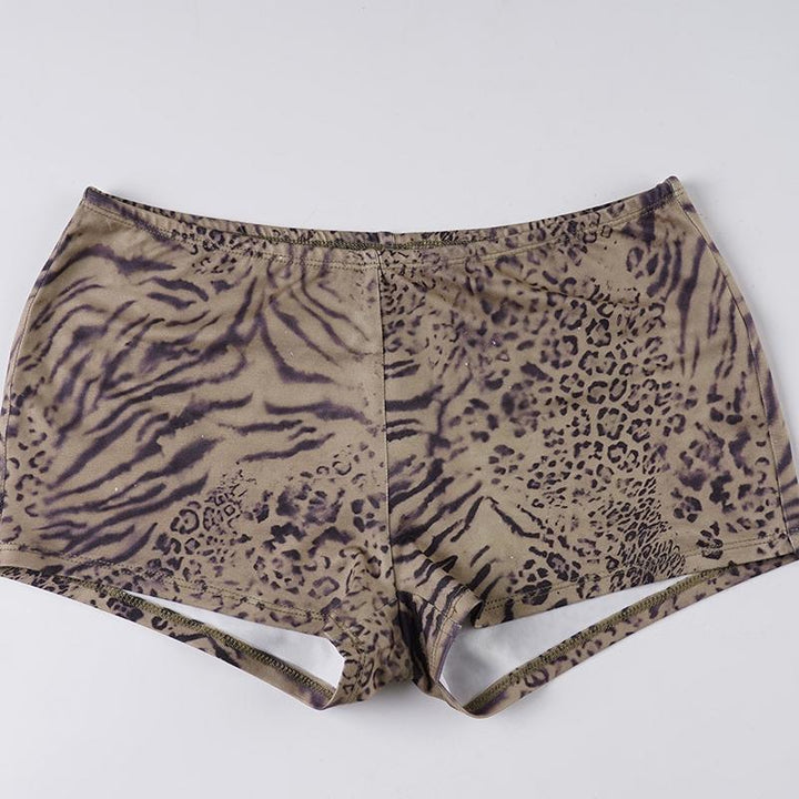 The Elara Sexy Leopard Halter Set