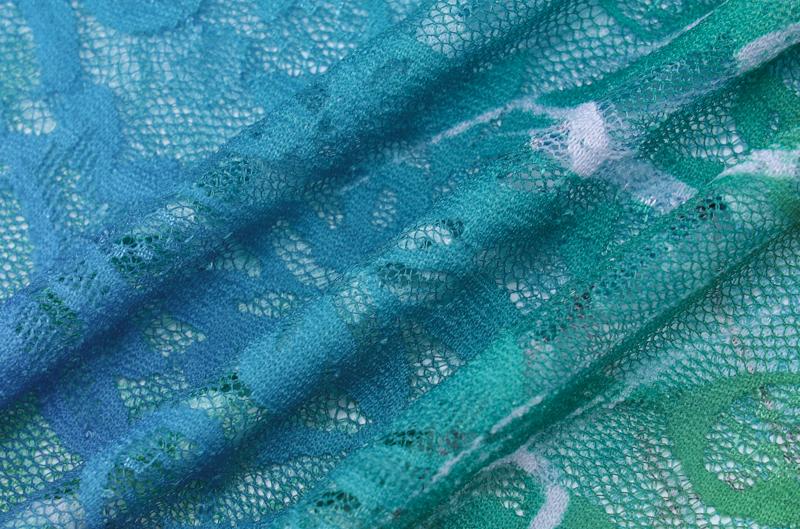 The Elara Mermaid Mesh Print Maxi Dress