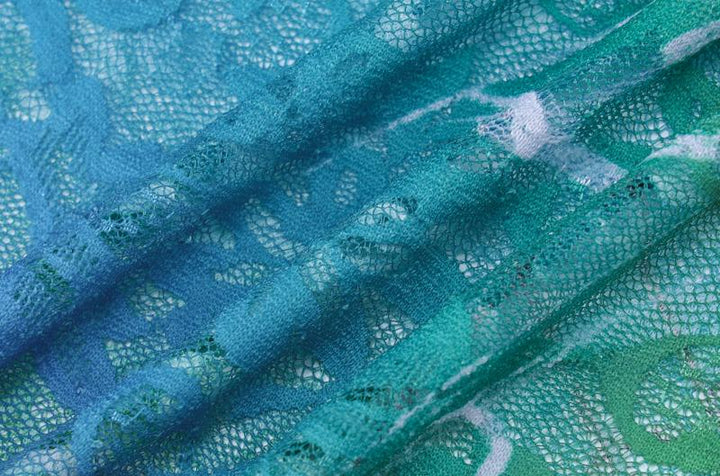 The Elara Mermaid Mesh Print Maxi Dress
