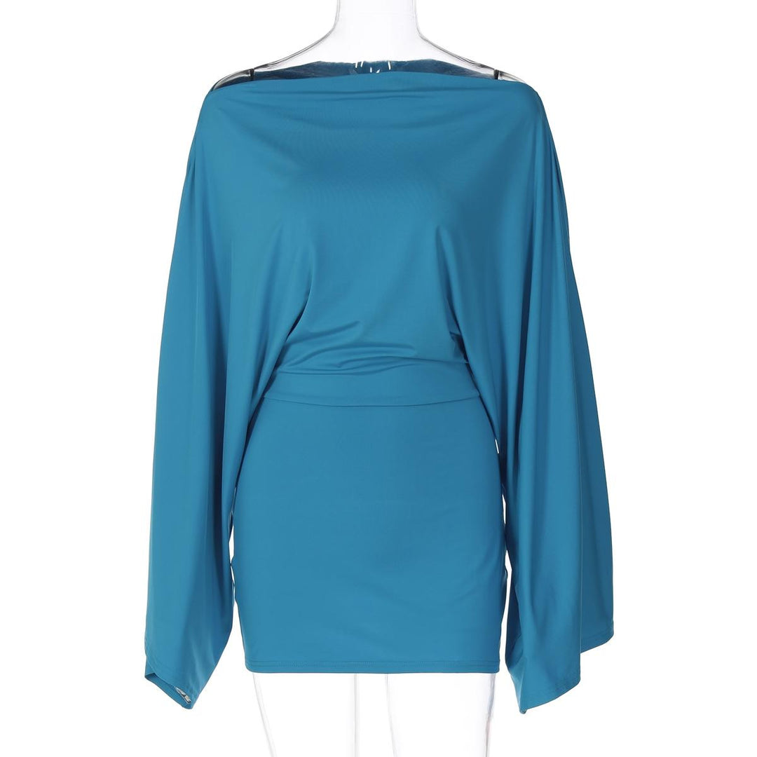 The Elara Off-Shoulder Ruched Mini Dress