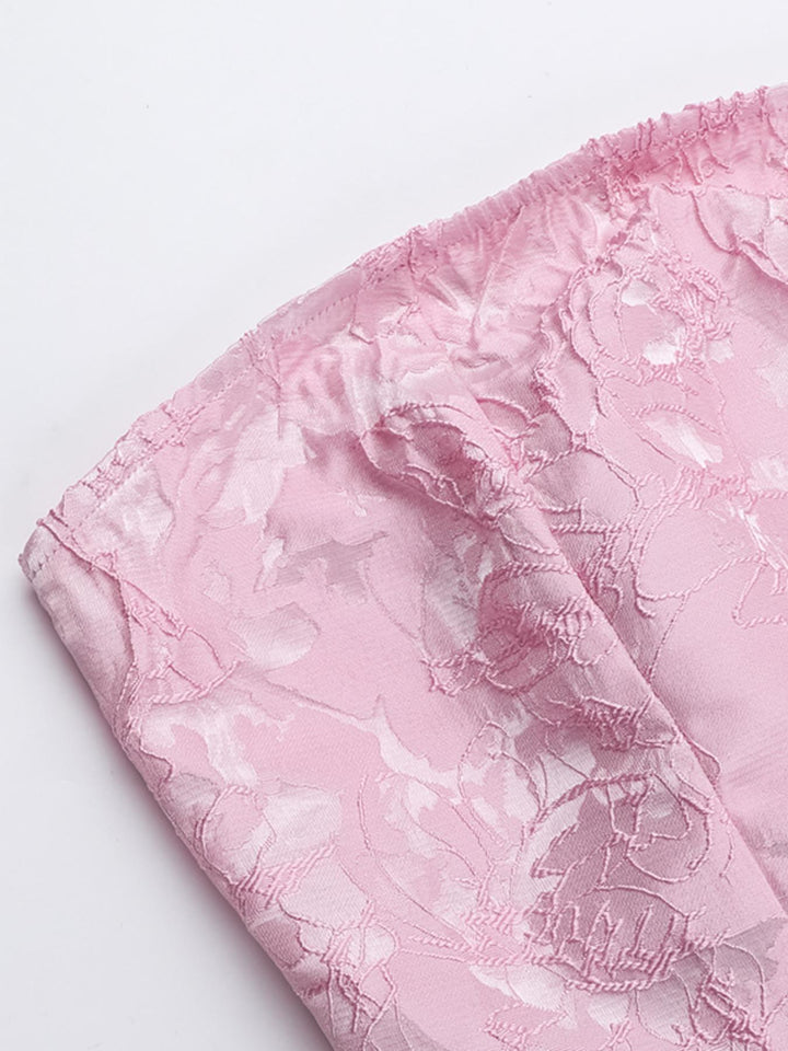 The Elara Grand Bow Jacquard Mini Dress