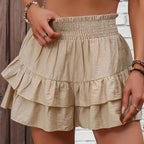 The Elara Riviera Tiered Ruffle Skort-Shorts